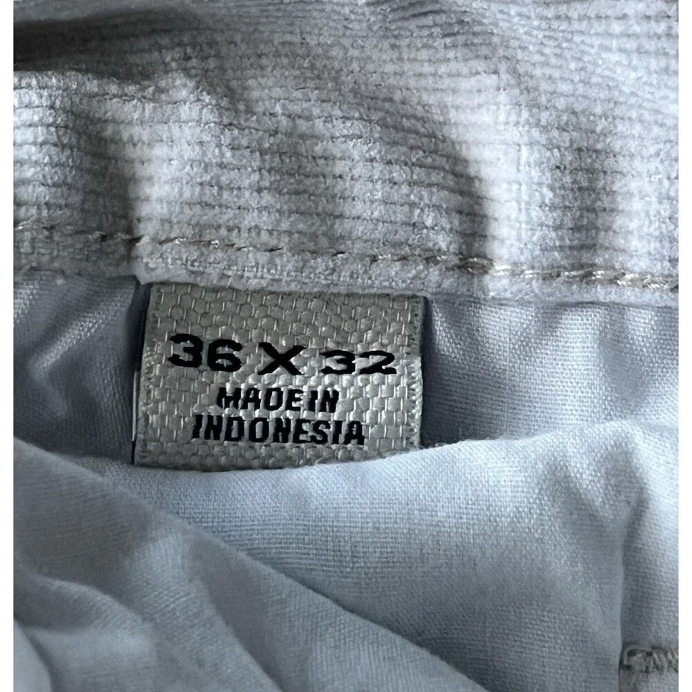 Flint and Tinder 365 Corduroy Pants 36x32 Tapered Fit Taupe Stretch 5 Pocket